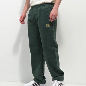 Krooked Skateboards Mark Gonzales Eyes Corduroy Pants Green Skate SizeSmall  👀